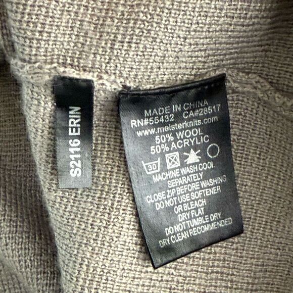 Meister Vintage Wool Blend Fair Isle Sweater / Quarter Zip - Women’s US XL - Picture 9 of 9